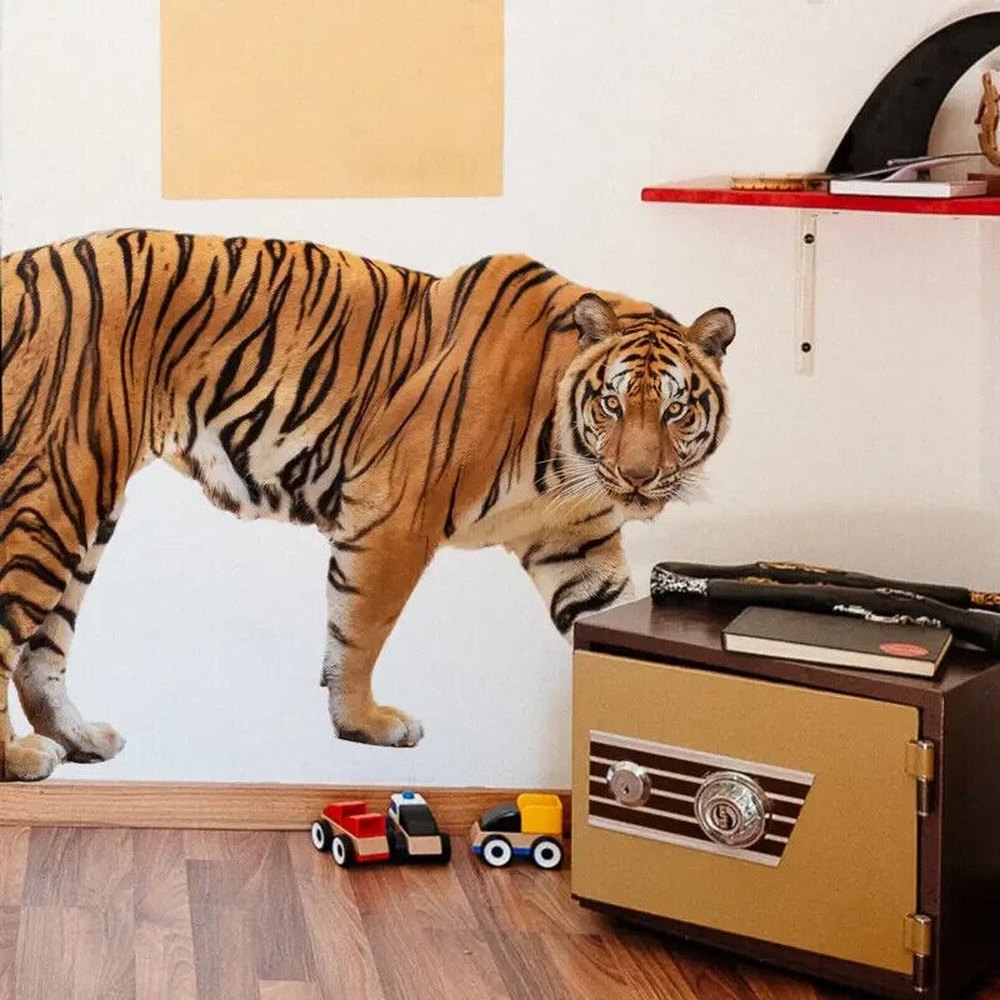 Realistic Tiger 3D Wall Decal 25.5" x 22.8" NEW! Home & Garden:Home Décor:Decals, Stickers & Vinyl Art Style Your Walls